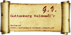 Guttenberg Valdemár névjegykártya